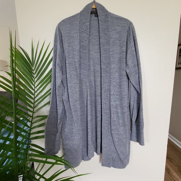 banana republic grey cardigan